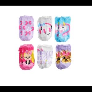 NWT JoJo Siwa 6-Pack No-Show Girls Socks